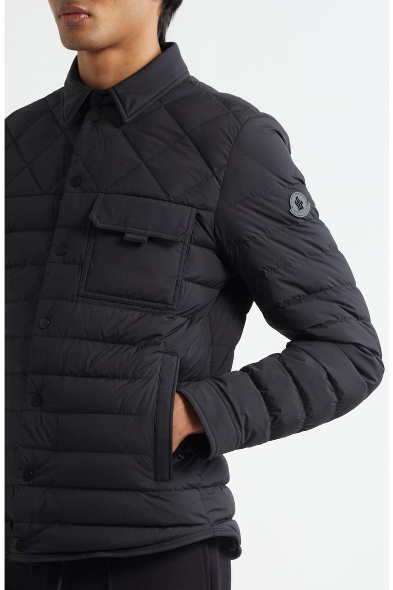 Iseran Quilted Down Jacket, Alternate, color, BLACK