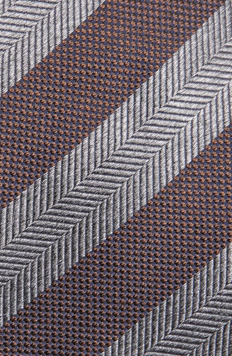 Brioni Stripe Silk Tie, Alternate, color, 