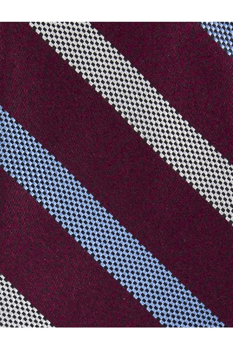 Big & Tall Jalan Striped Tie, Alternate, color, BURGUNDY