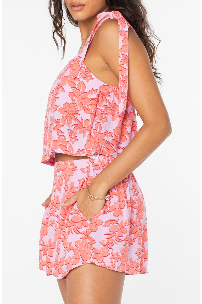 Sunny Adelaide Floral Crop Tank, Alternate, color, ORCHID BOUQUET SOLID