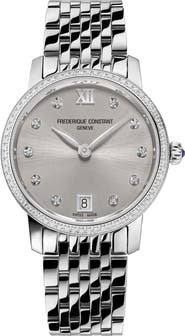 FREDERIQUE CONSTANT Classic Slimline Diamond Bracelet Watch, 30mm