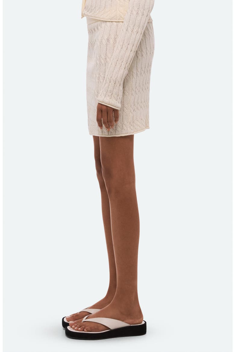 Cable Knit Miniskirt, Alternate, color, IVORY