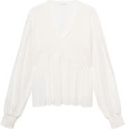 MANGO TEEN Smocked Flowy Top