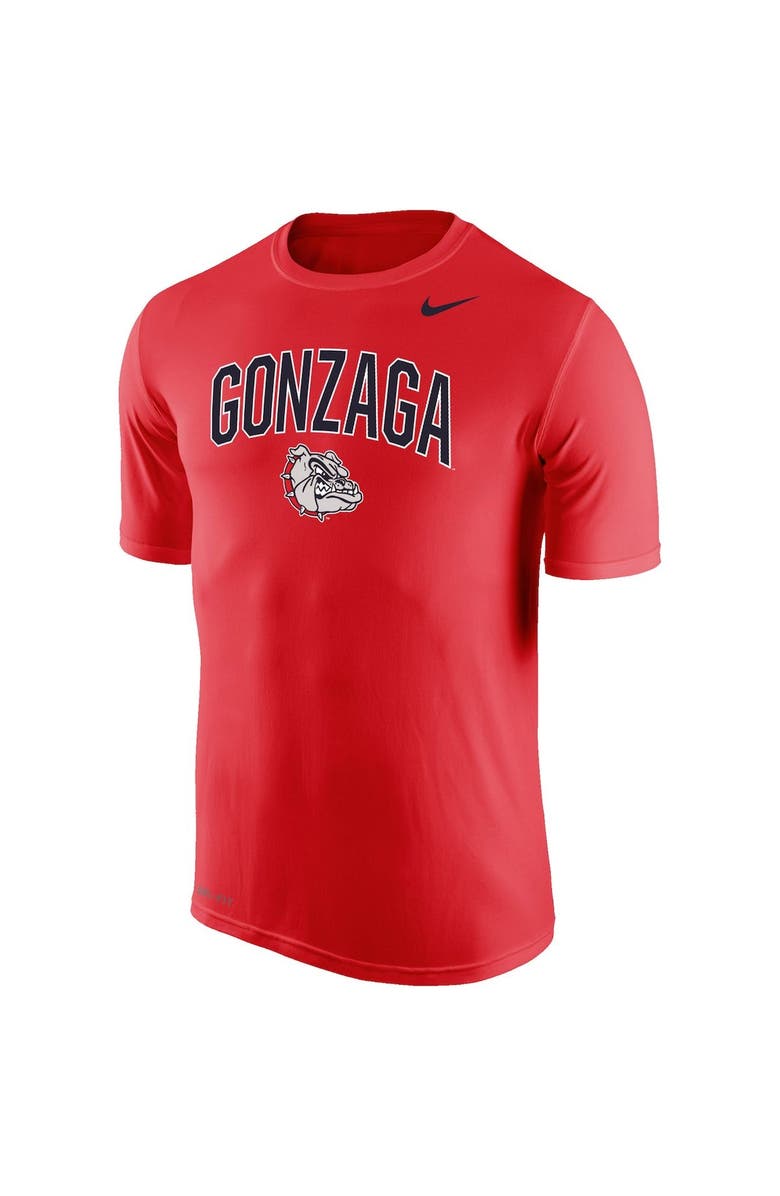 Nike Men's Nike Red Gonzaga Bulldogs Arch Over Logo Performance T-Shirt, Main, color, 