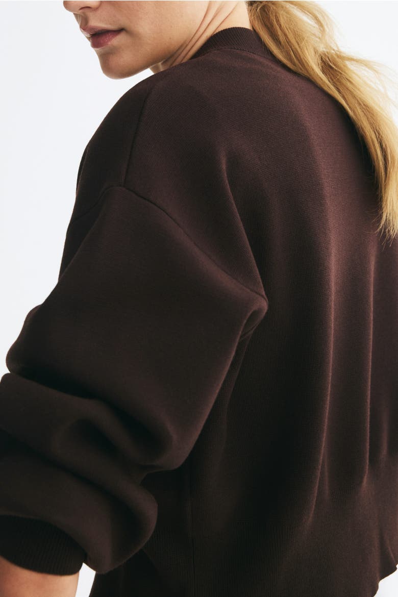 Fine-Knit Cardigan, Alternate, color, Dark brown