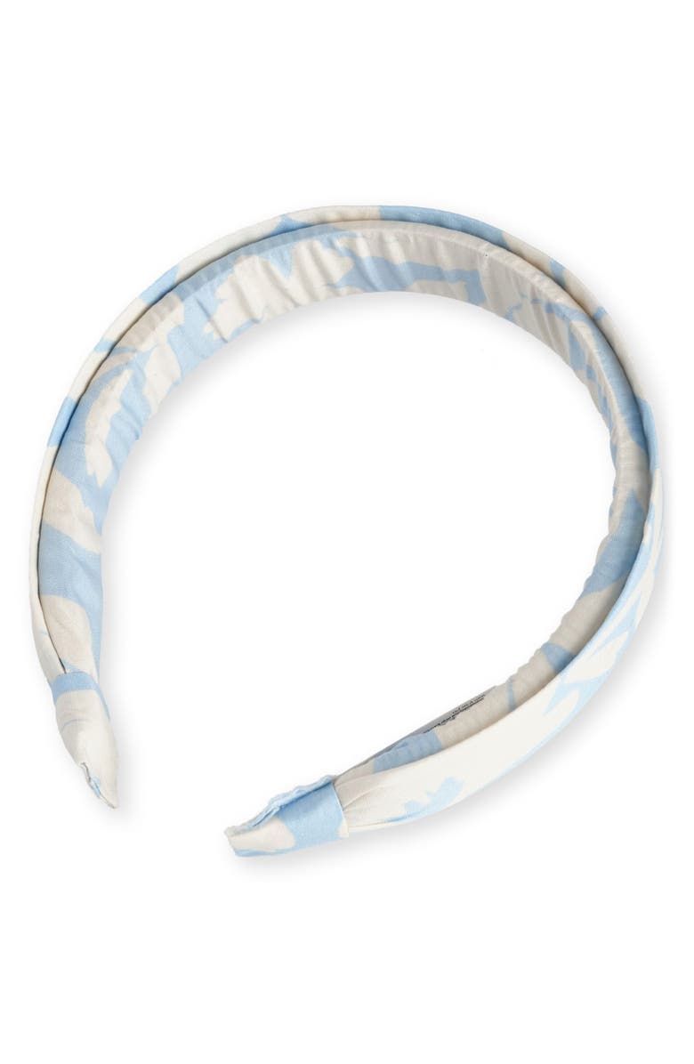 Scotch & Soda Kids' Ruffle Dress & Headband Set, Alternate, color, Skyway