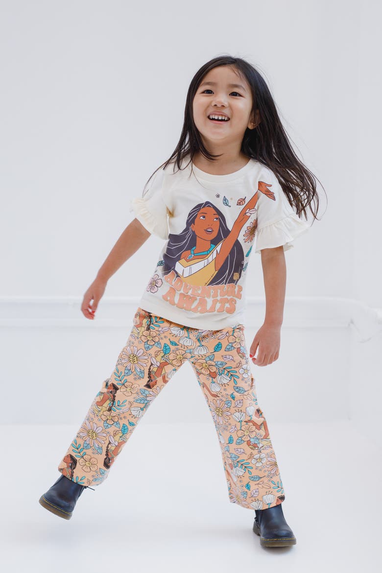 Princess 2-Piece T-Shirt and Leggings Set, Alternate, color, Pocahontas Peach