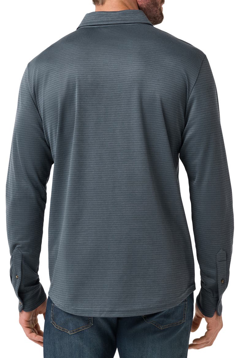 The Zinna 2.0 Long Sleeve Polo, Alternate, color, MOOD INDIGO/ VINTAGE INDIGO