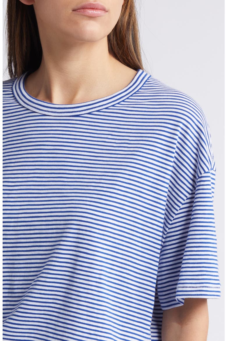 Stripe Boyfriend T-Shirt, Alternate, color, BLUE WHITE