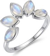 st. Moran Marquise Moonstone Silver Plated Ring