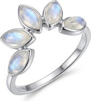 st. Moran Marquise Moonstone Silver Plated Ring