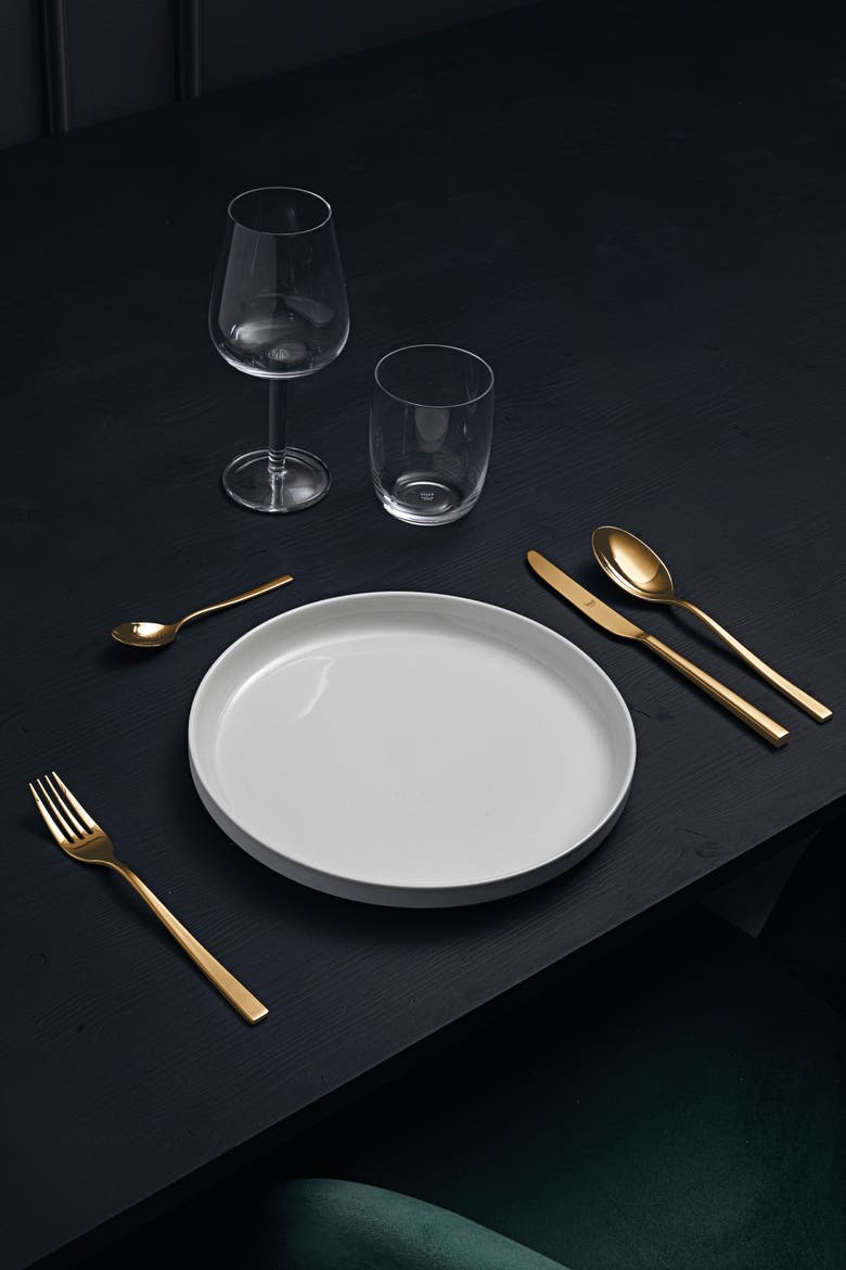 Atena Flatware Set - 5 Pieces, Alternate, color, Frozen Gold
