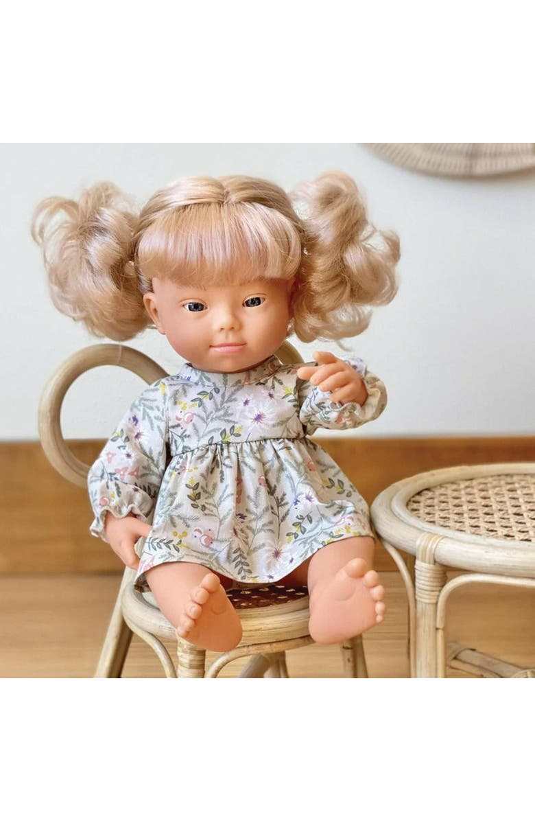 Miniland Doll with Down Syndrome - Blonde Girl 15", Alternate, color, White