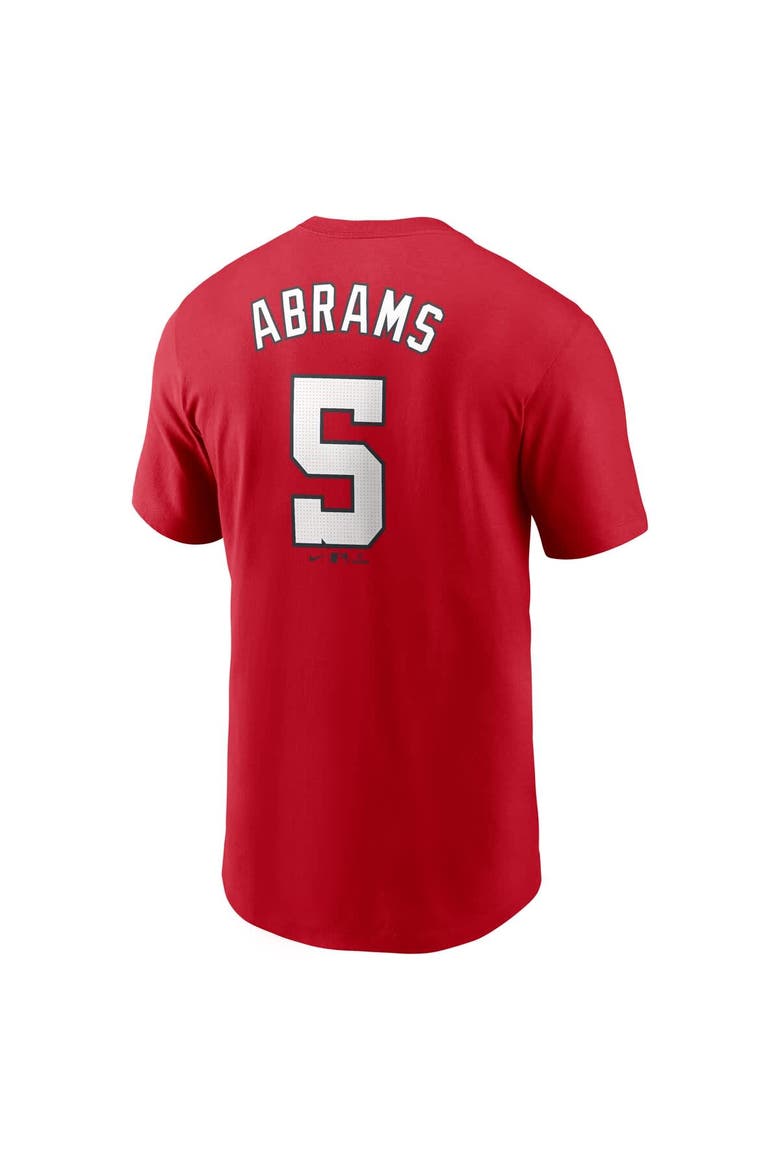 Men's Nike CJ Abrams Red Washington Nationals Fuse Name & Number T-Shirt, Alternate, color, Red