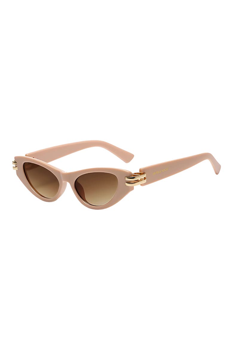 Story 69mm Oversize Polarized Cat Eye Sunglasses, Alternate, color, ROSE BEIGE/ BROWN