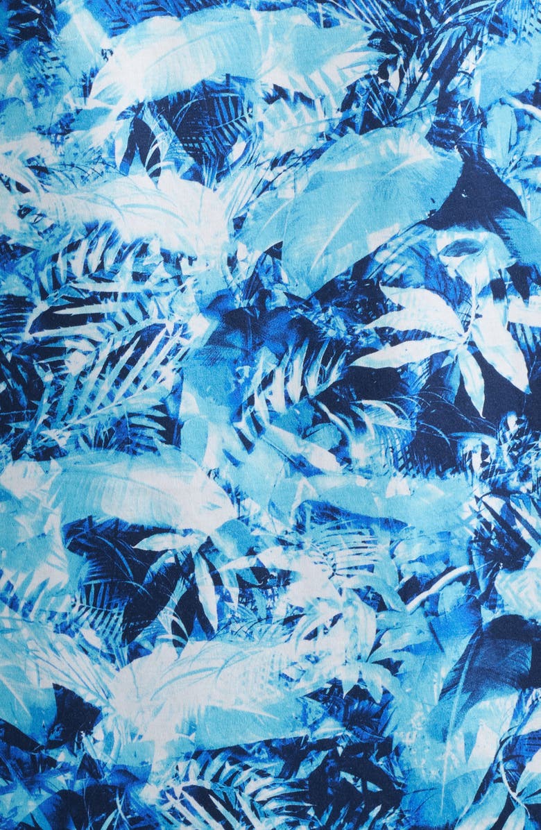 Bugatchi Hendrix Digital Abstract Print Pima Cotton Polo, Alternate, color, Azure