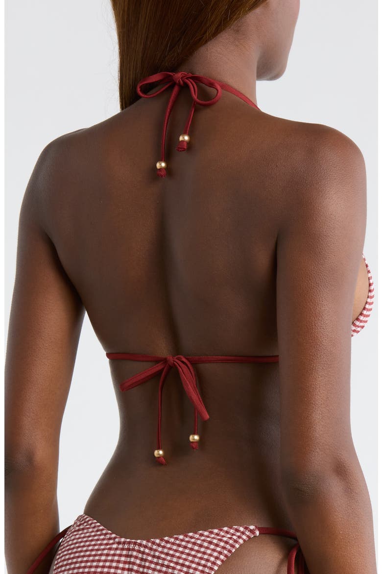 Ring Halter Bikini Top, Alternate, color, COCO KISSES