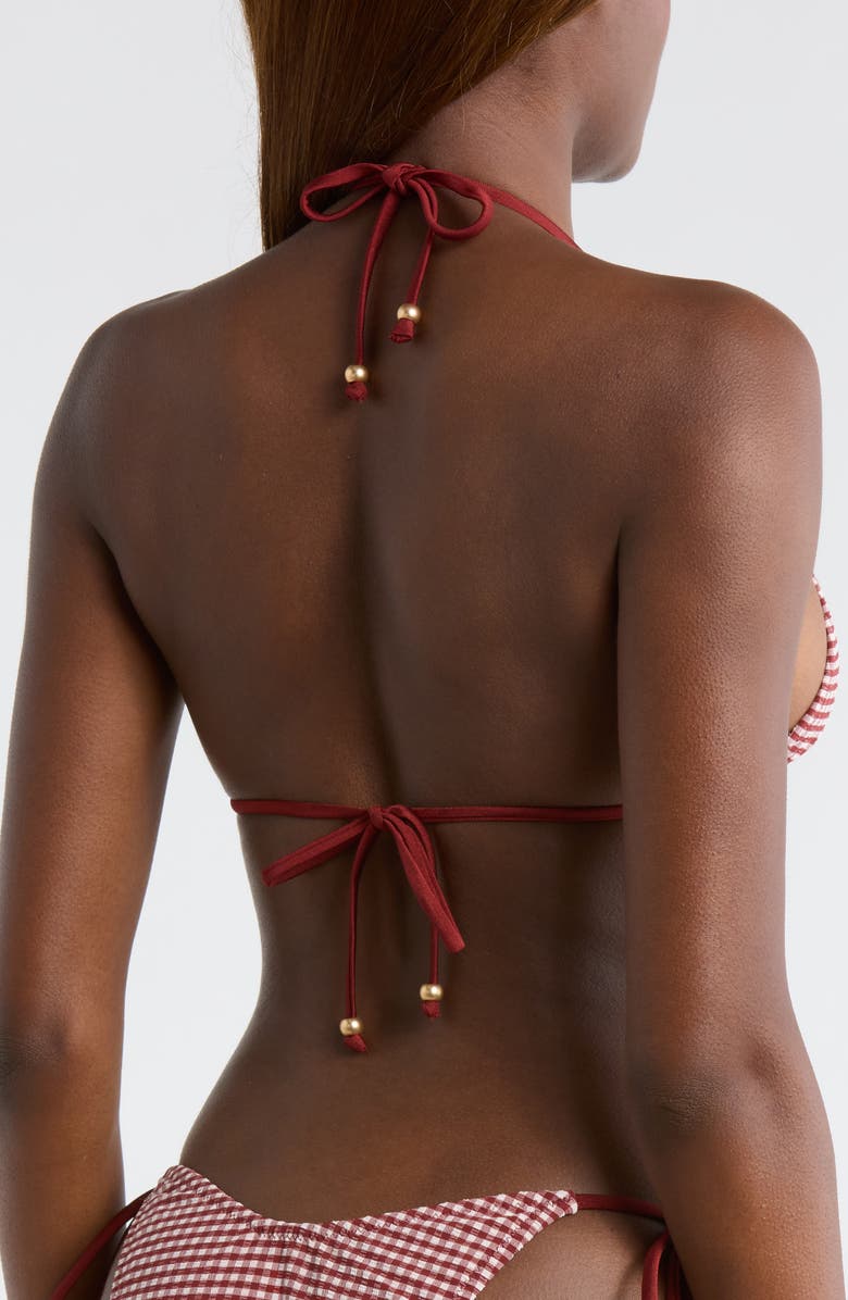 Kulani Kinis Ring Halter Bikini Top, Alternate, color, Coco Kisses