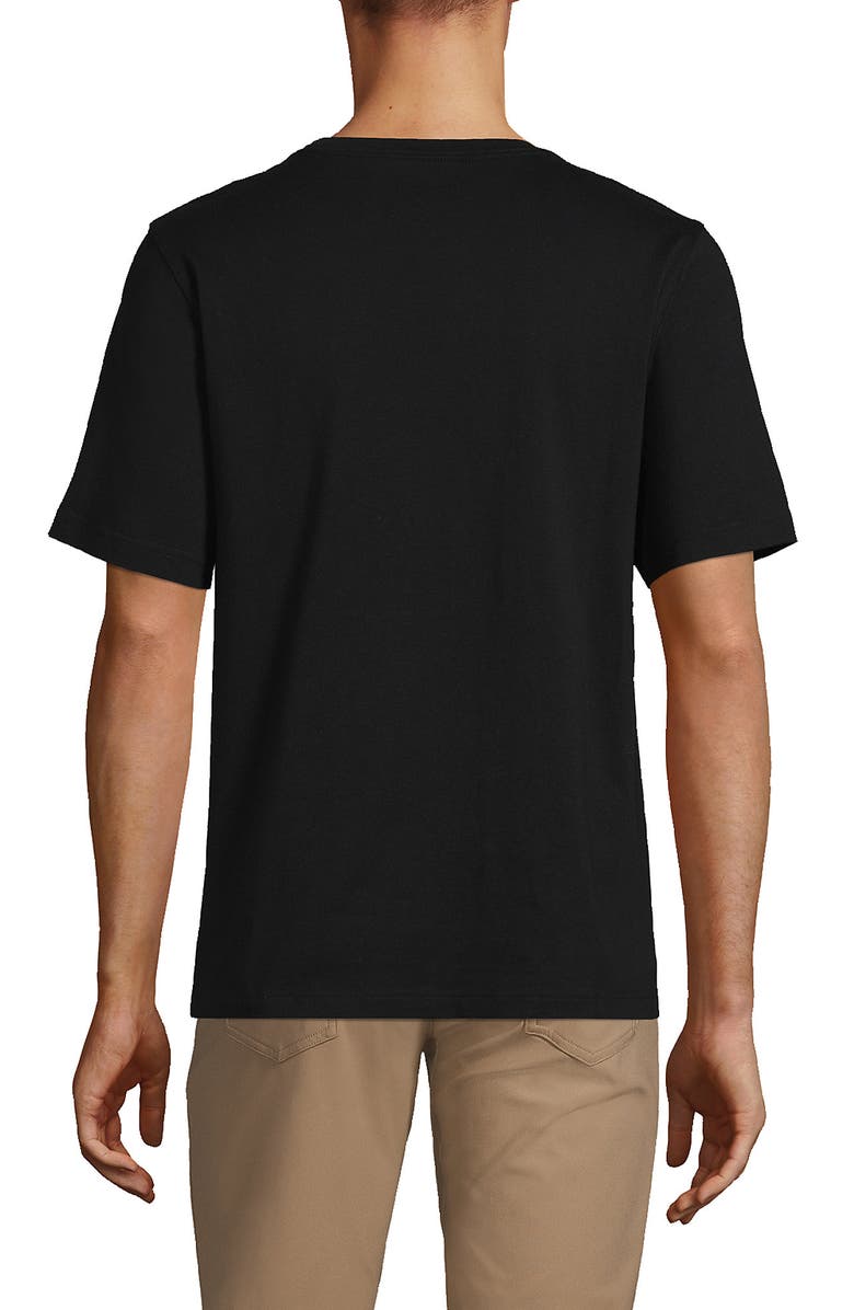 Lands' End Super-T Short Sleeve T-Shirt with Pocket, Alternate, color, Black