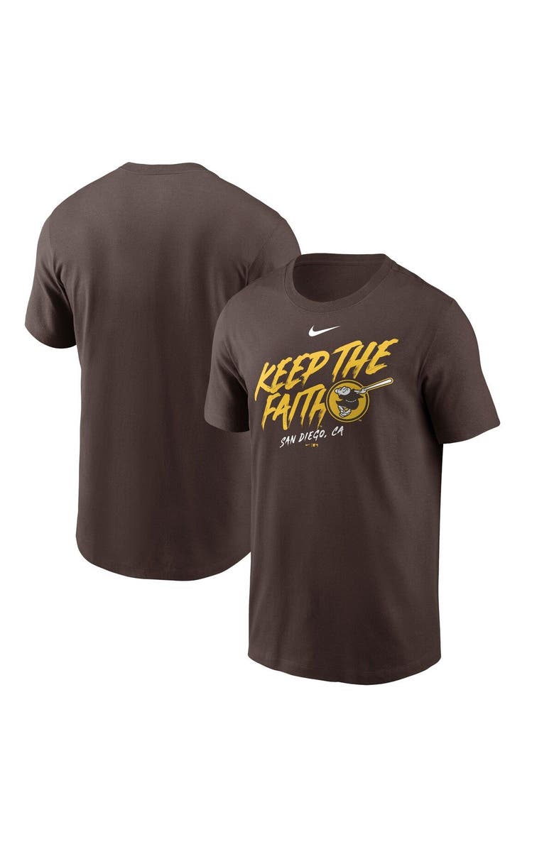 Nike Men's Nike Heathered Gray San Diego Padres Keep the Faith Local Team T-Shirt, Main, color, 