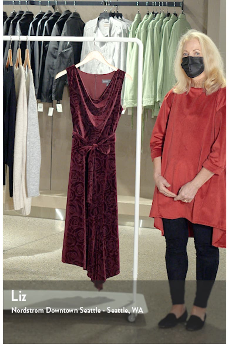 Donna Ricco Cowl Neck Sleeveless A-Line Dress video