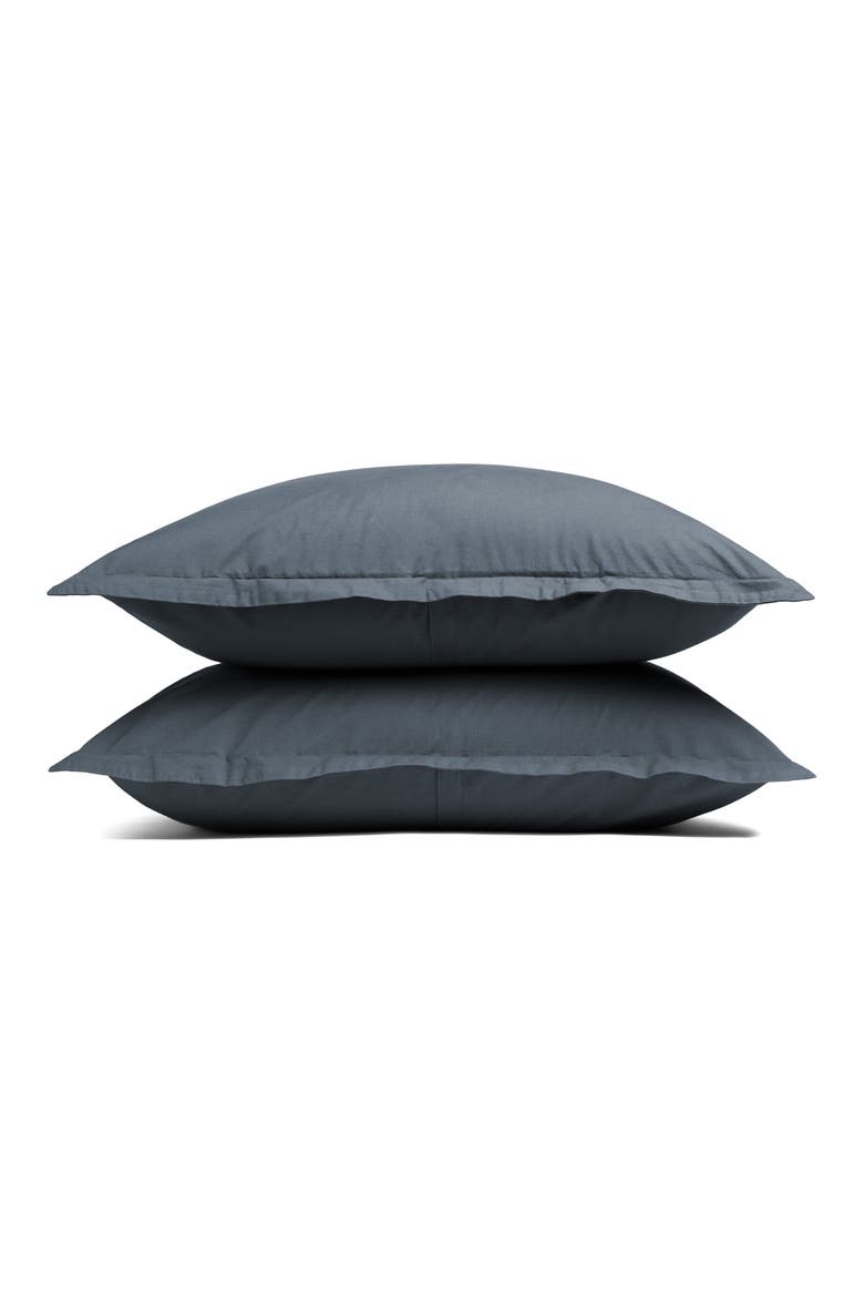 Set of 2 Brushed Cotton Shams, Main, color, DUSK