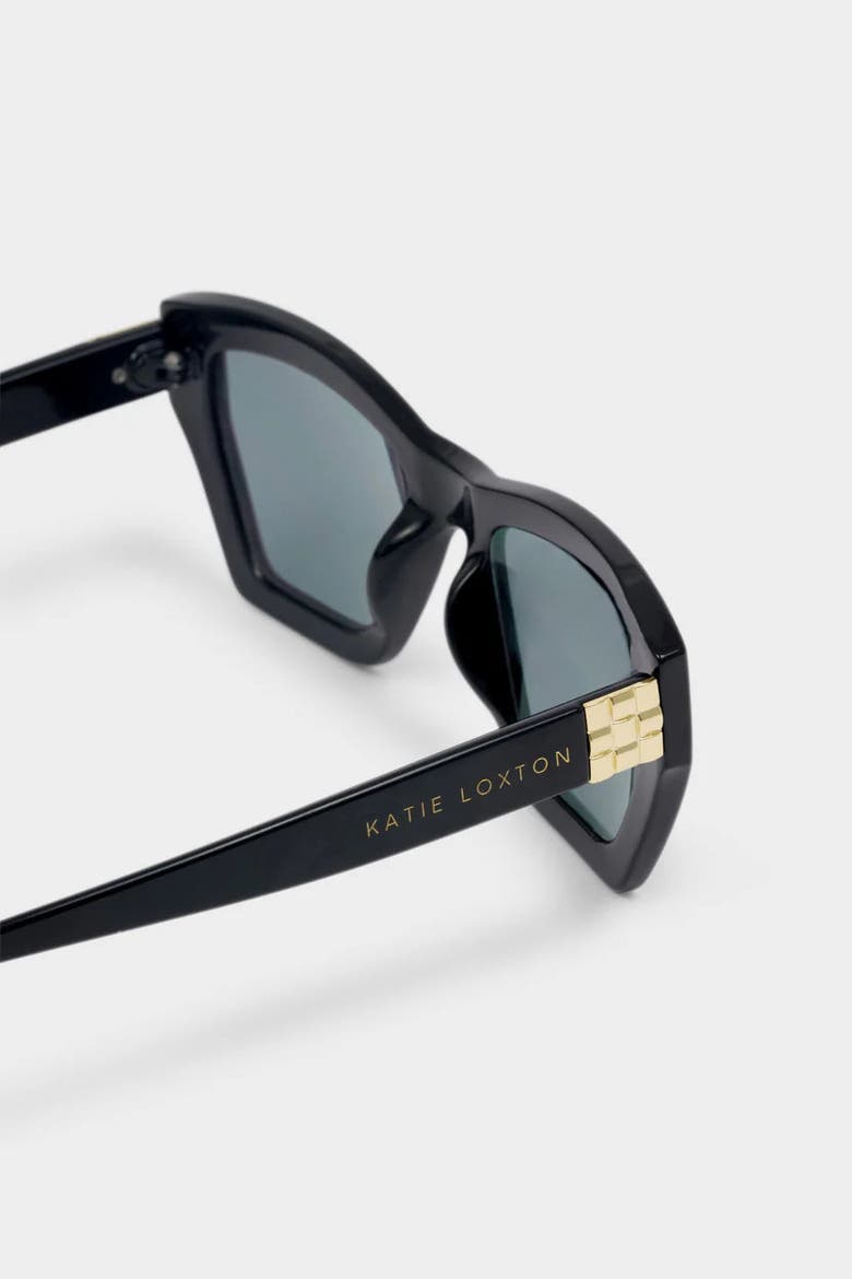 Palma Oversized Cat-Eye Sunglasses in Black, Alternate, color, Black