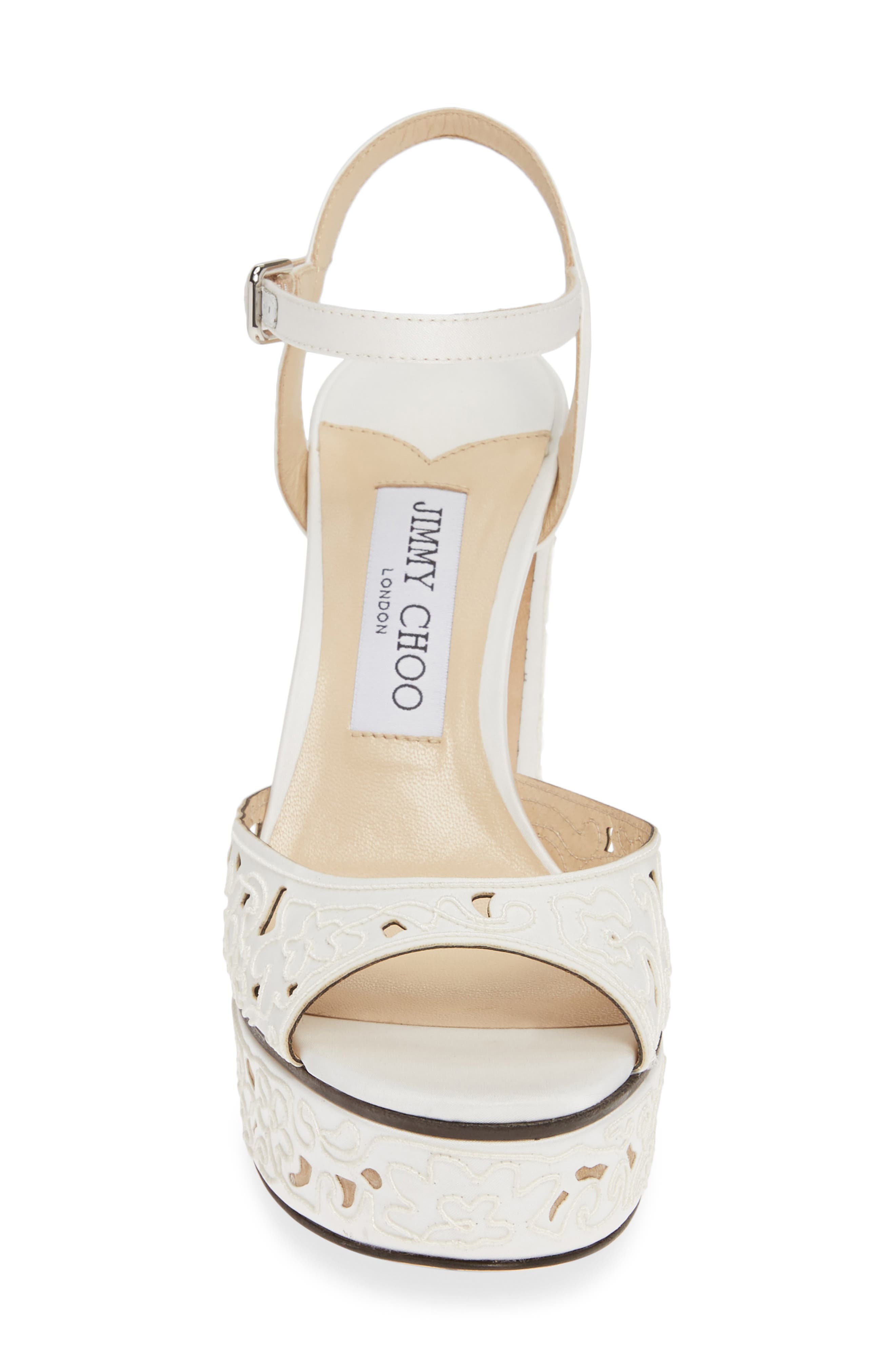 Jimmy Choo Peachy Lace Sandal, Alternate, color, 