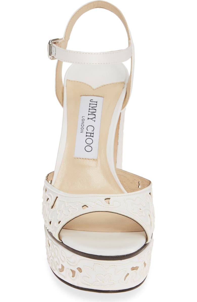Jimmy Choo Peachy Lace Sandal, Alternate, color,