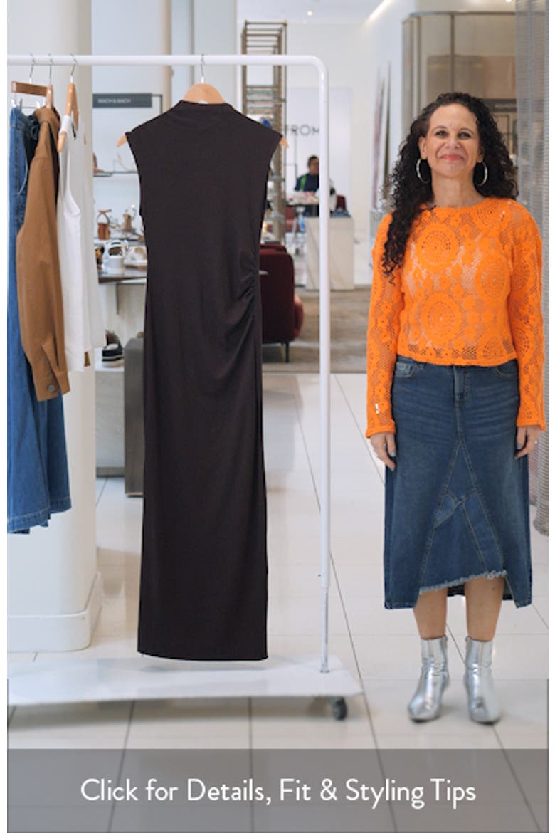 Curra Ruched Sleeveless Column Dress video