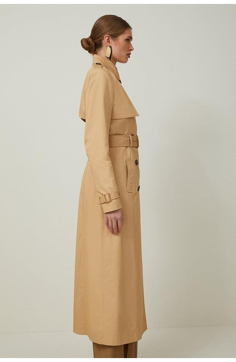 Karen Millen Tailored Classic Belted Trench Coat, Alternate, color, Camel