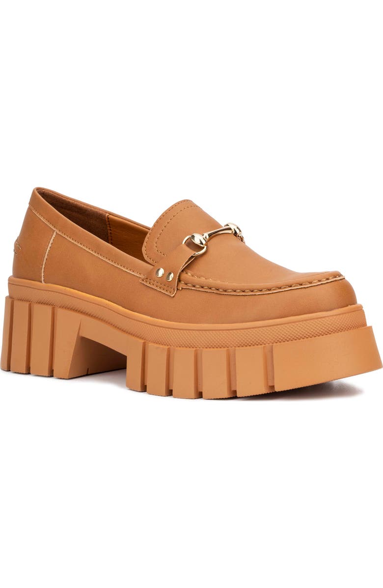 NEW YORK AND COMPANY Seraphina Platform Loafer, Main, color, Cognac