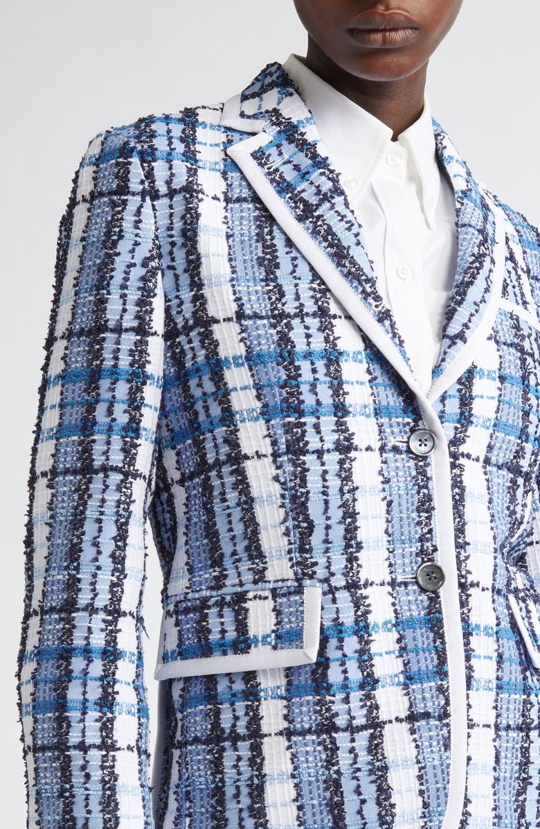 Thom Browne Classic Tweed Blazer, Alternate, color, Dark Navy