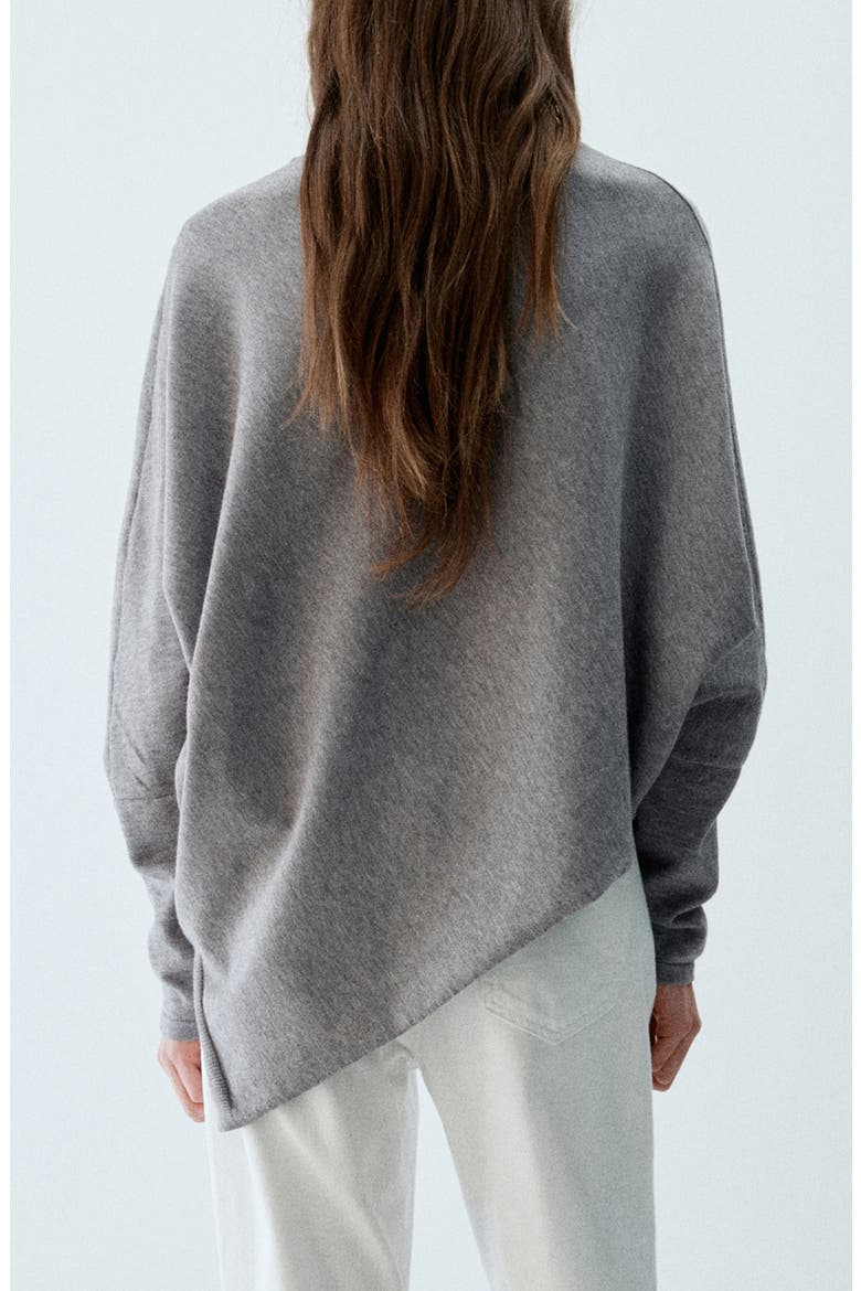 Vanessa Asymmetric Hem Sweater, Alternate, color, MEDIUM HEATHER GREY