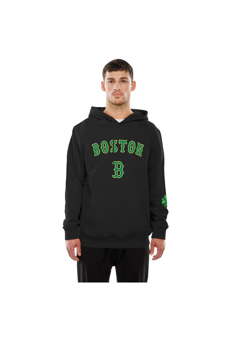 Men's New Era  Black Boston Red Sox 2026 St. Patrick's Day Fleece Hoodie, Main, color, Black