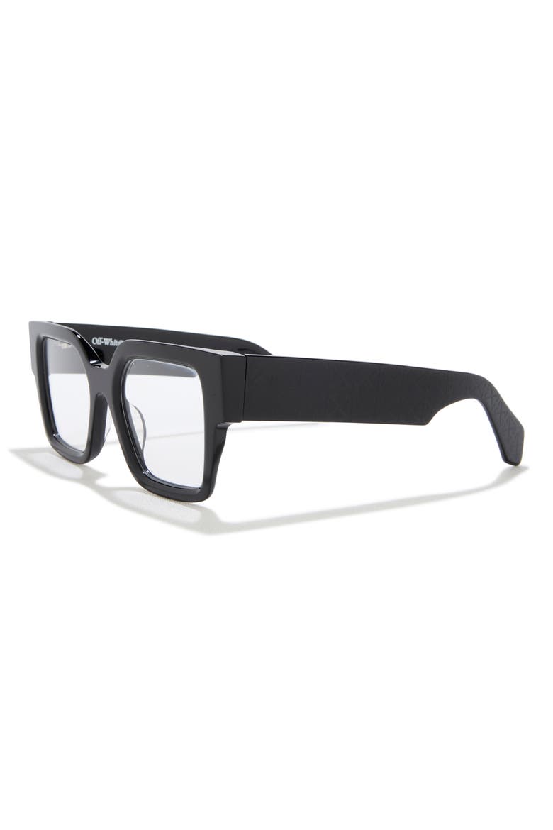 50mm Square Optical Glasses, Alternate, color, BLACK