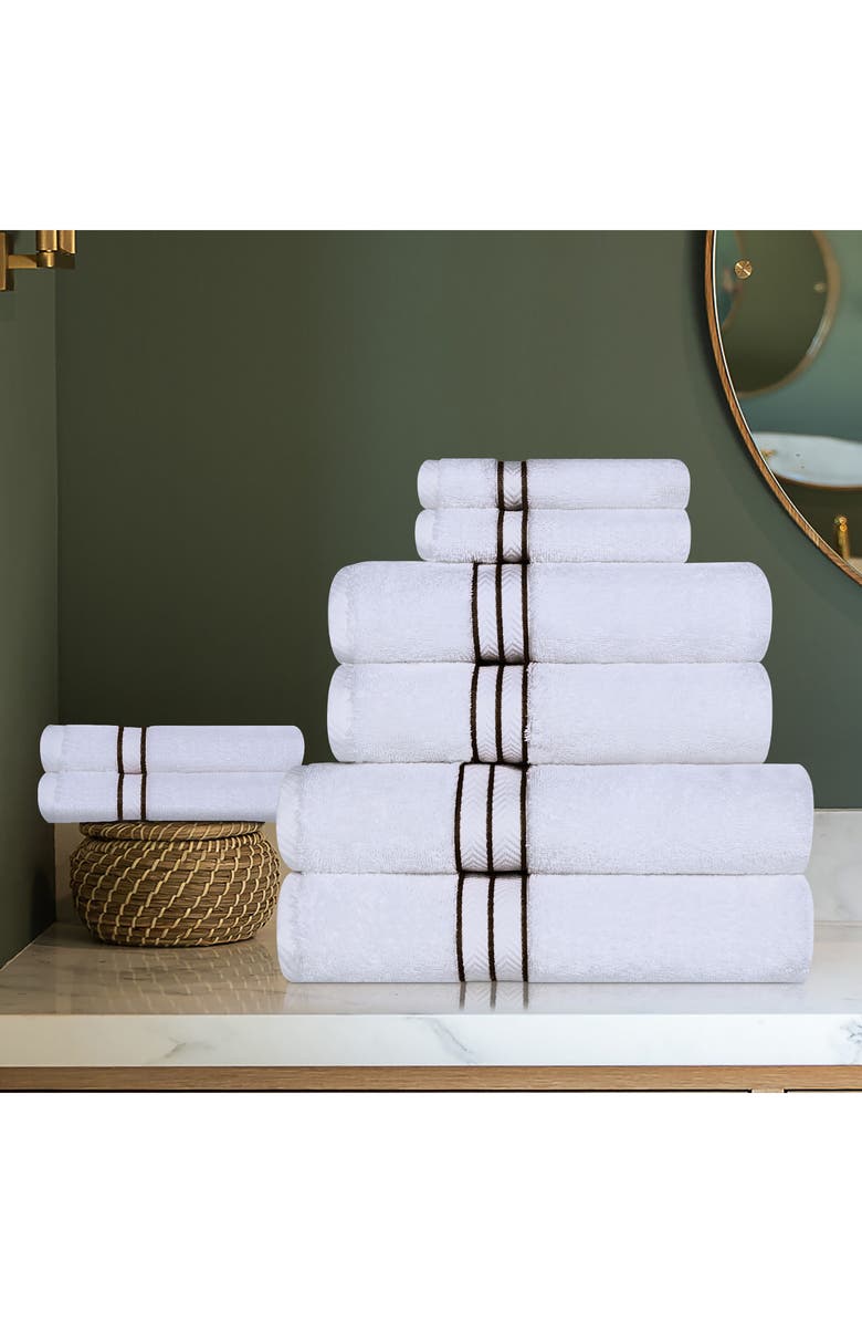 Superior Ultraplush Turkish Cotton Hotel Collection 8-Piece Towel Set, Alternate, color, Chocolate
