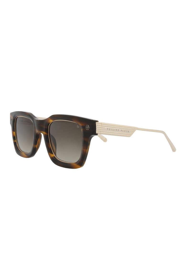 50mm Square Sunglasses, Alternate, color, HAVANA GOLD BROWN