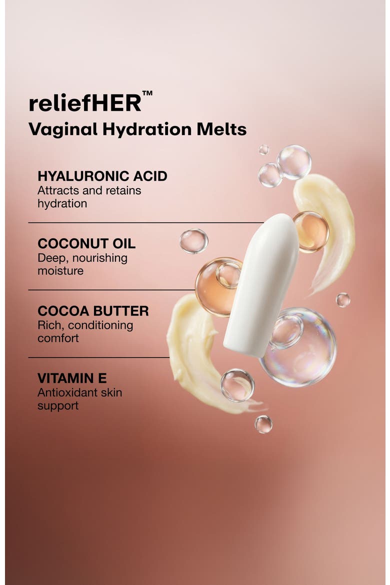 reliefHER Vaginal Hydration Melts, 10 pack, Alternate, color, No color