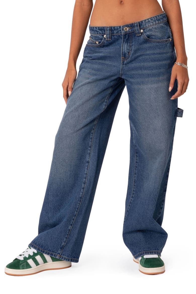 Wide Leg Carpenter Jeans, Alternate, color, BLUE