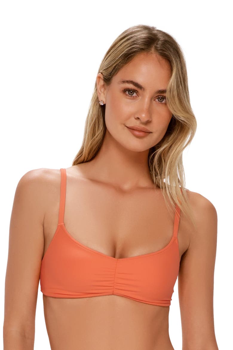 Sylvia Bralette Bikini Swimsuit Top, Alternate, color, PERSIMMON