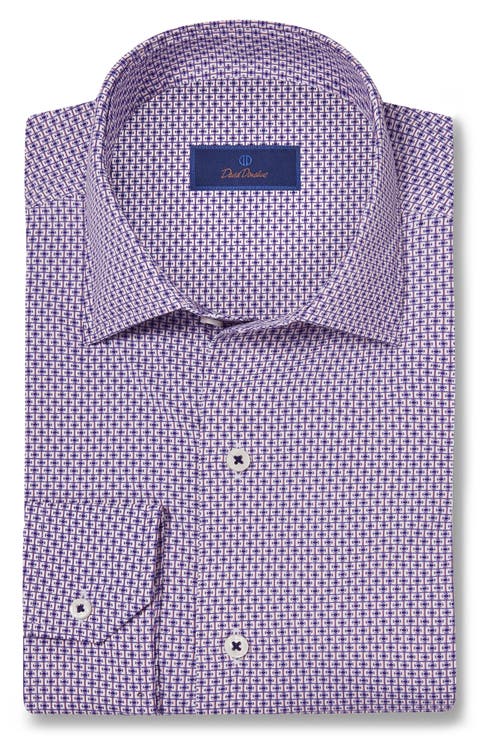 Medallion Print Performance Sport Shirt