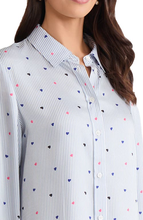Jones New York Heart Shirt In Blue