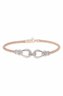 MESHMERISE 18K Gold Plated Two-Tone Diamond Bracelet - 0.15 ctw