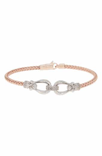 MESHMERISE 18K Gold Plated Two-Tone Diamond Bracelet - 0.15 ctw