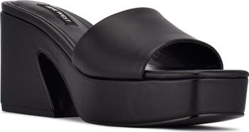 【NINE WEST】Oklee プラットフォーム サンダル Oklee Platform Slide Sandals – Nine West