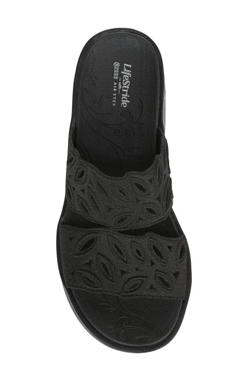 LIFESTRIDE LIFESTRIDE DELIGHT PLATFORM WEDGE SLIDE SANDAL 