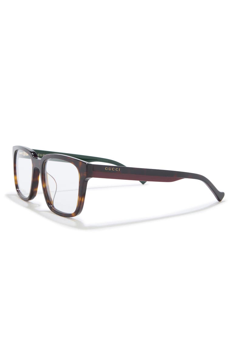 54mm Square Optical Frame, Alternate, color, HAVANA HAVANA TRANSPARENT