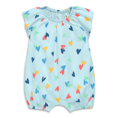 Baby Flutter Sleeve Shortie In Confetti Hearts