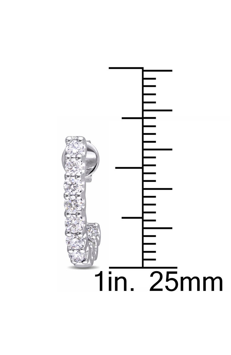 Julianna B. 1 CT TW Diamond Semi-Hoop Earrings 14k, Alternate, color, 14K White Gold